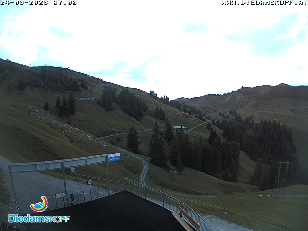 Archiv Foto Webcam Diedamskopf: Ausblick Wedelstube