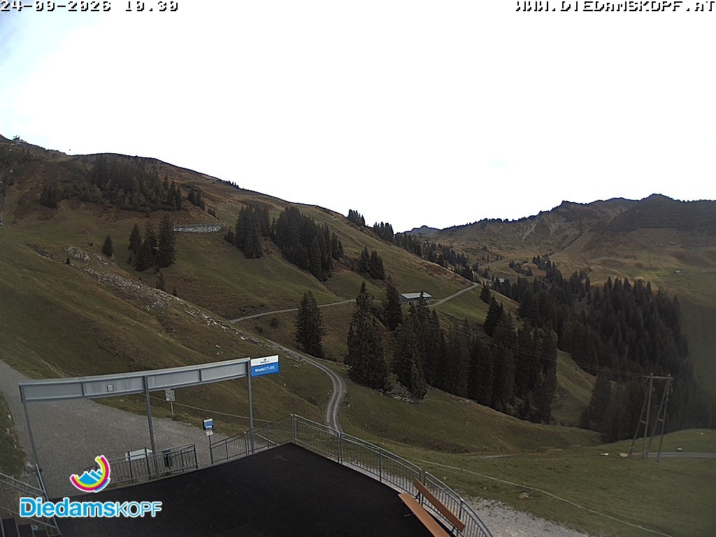 Archiv Foto Webcam Diedamskopf: Ausblick Wedelstube