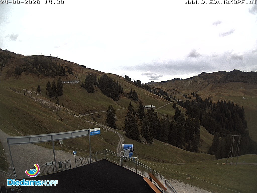 Archiv Foto Webcam Diedamskopf: Ausblick Wedelstube