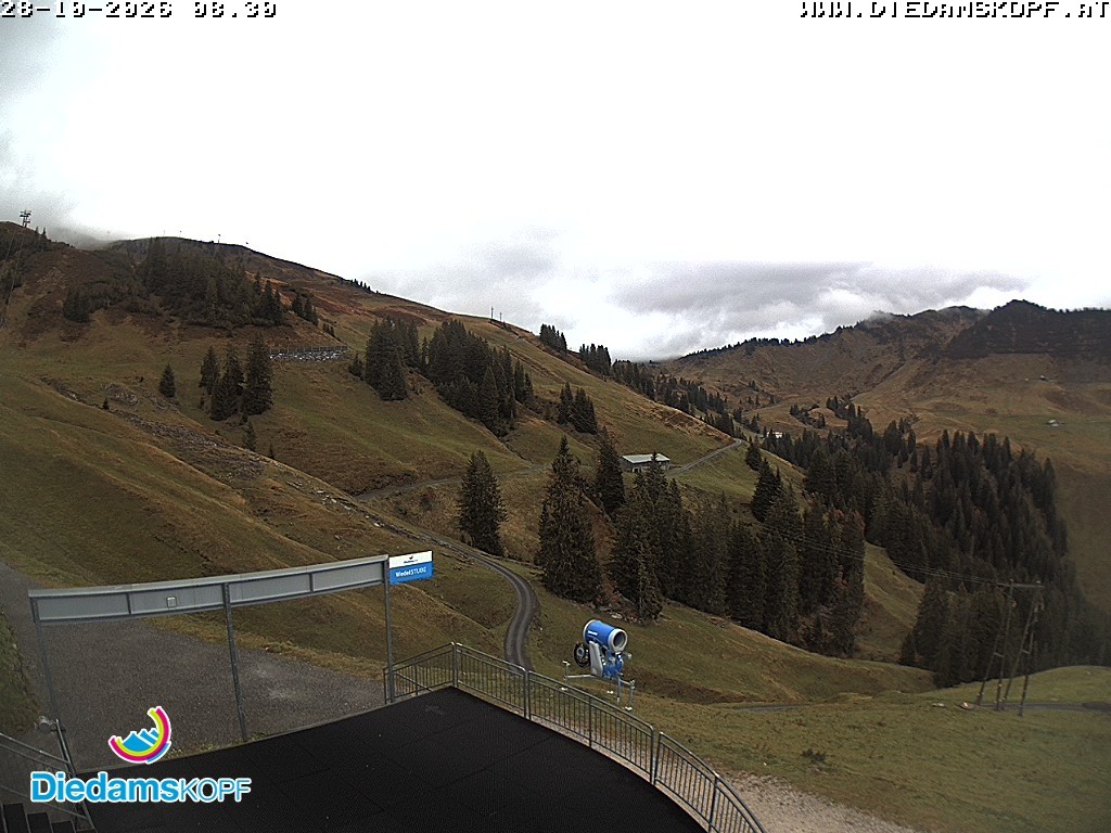 Archiv Foto Webcam Diedamskopf: Ausblick Wedelstube