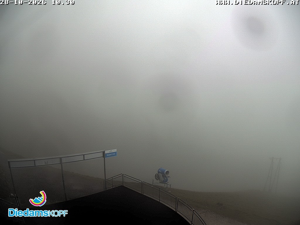 Archiv Foto Webcam Diedamskopf: Ausblick Wedelstube