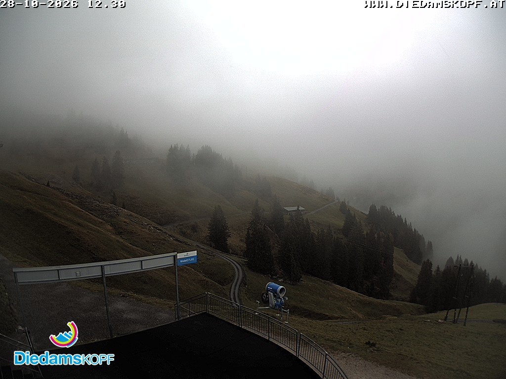 Archiv Foto Webcam Diedamskopf: Ausblick Wedelstube