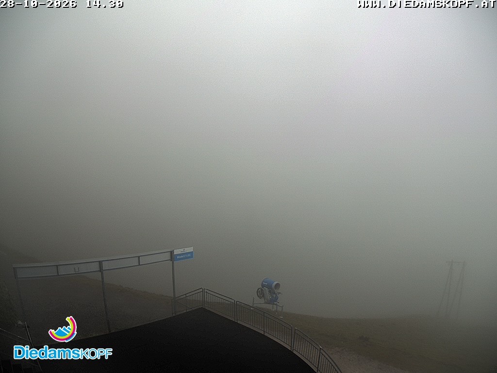Archiv Foto Webcam Diedamskopf: Ausblick Wedelstube