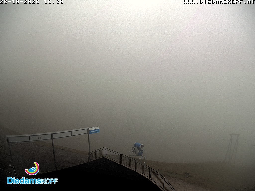 Archiv Foto Webcam Diedamskopf: Ausblick Wedelstube