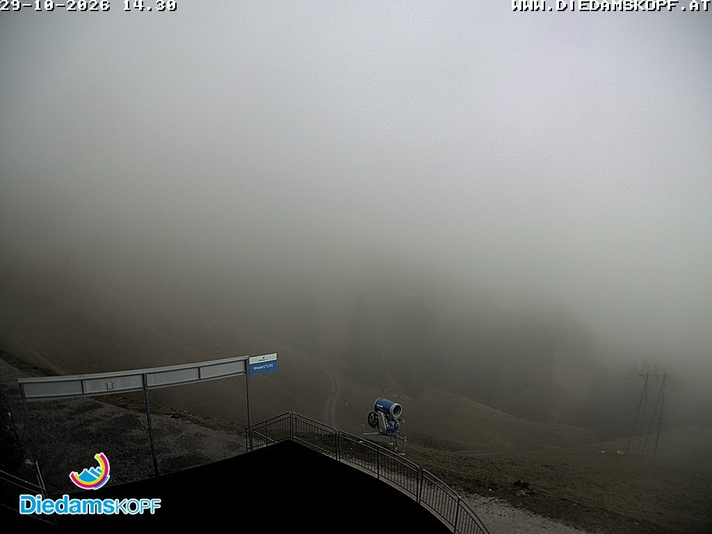 Archiv Foto Webcam Diedamskopf: Ausblick Wedelstube
