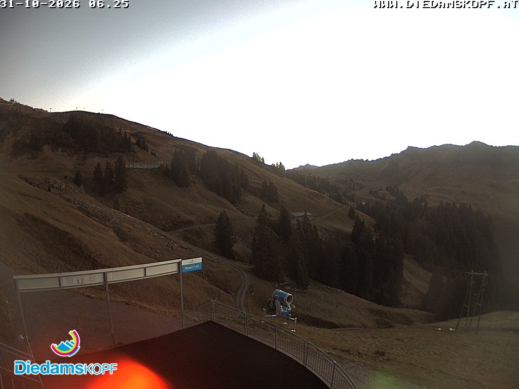 Archived image Webcam Mountain Diedamskopf - View Wedelstube