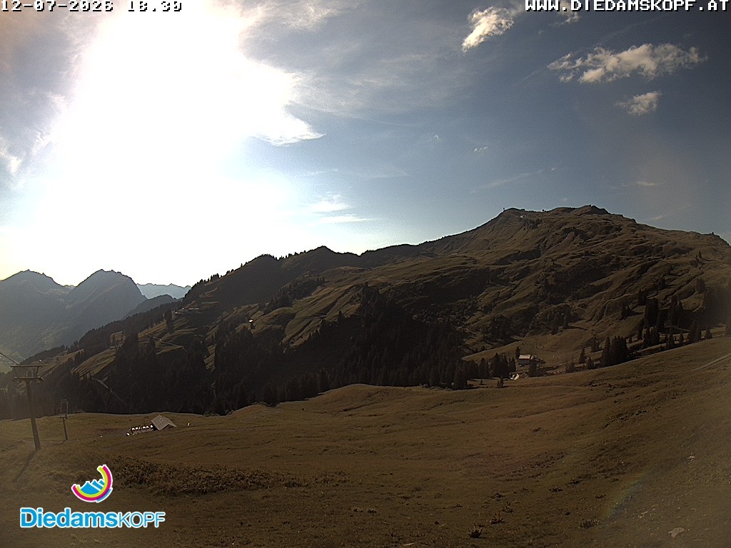 Archived image Webcam Diedamskopf: Panoramic view Breitenalpe