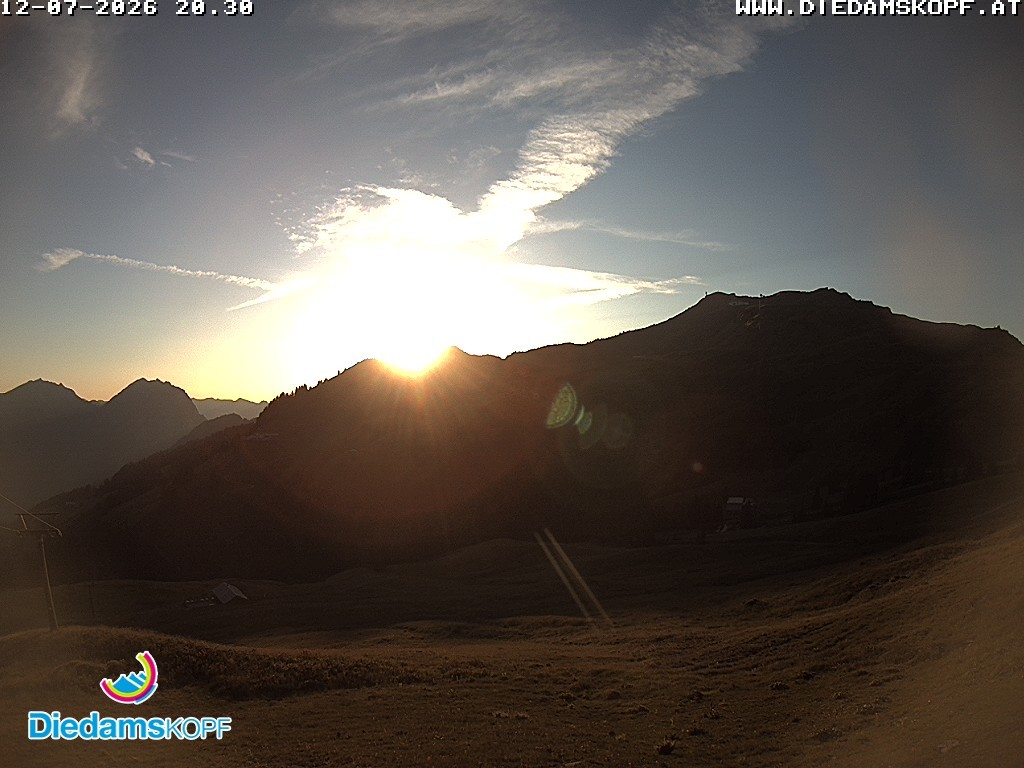 Archived image Webcam Diedamskopf: Panoramic view Breitenalpe