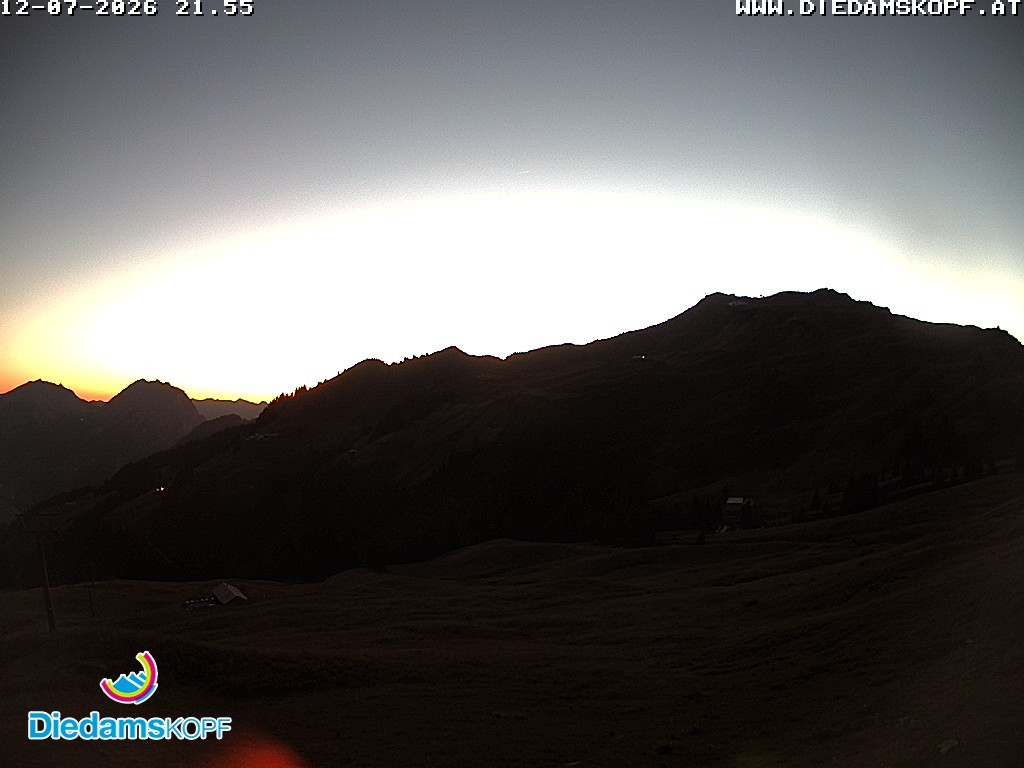 Archived image Webcam Diedamskopf: Panoramic view Breitenalpe