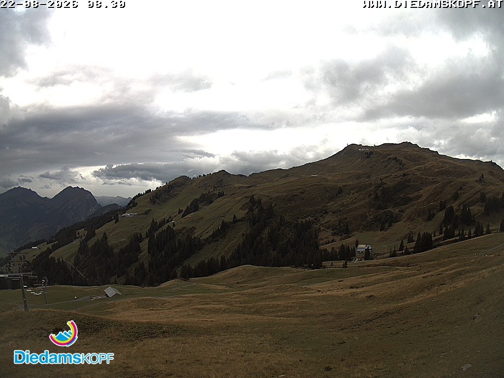 Archived image Webcam Diedamskopf: Panoramic view Breitenalpe