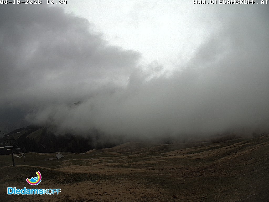Archived image Webcam Diedamskopf: Panoramic view Breitenalpe