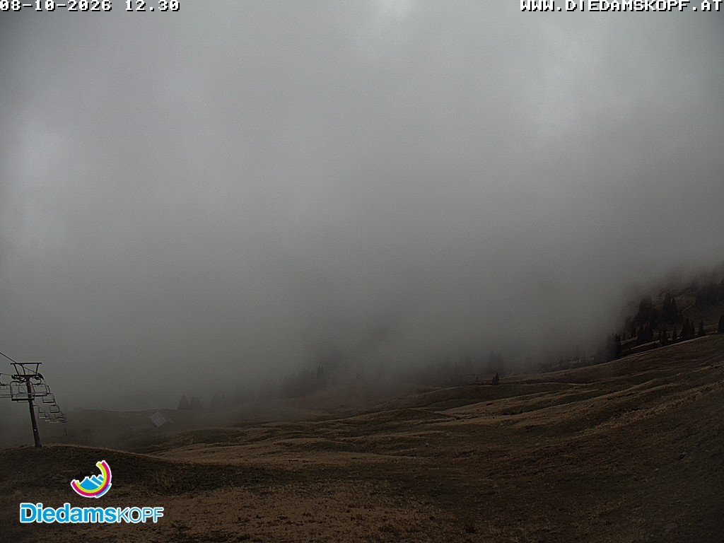 Archived image Webcam Diedamskopf: Panoramic view Breitenalpe
