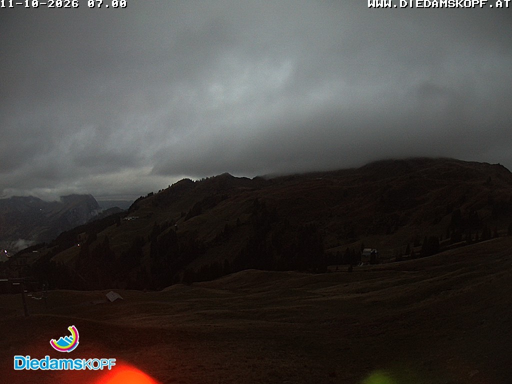 Archived image Webcam Diedamskopf: Panoramic view Breitenalpe
