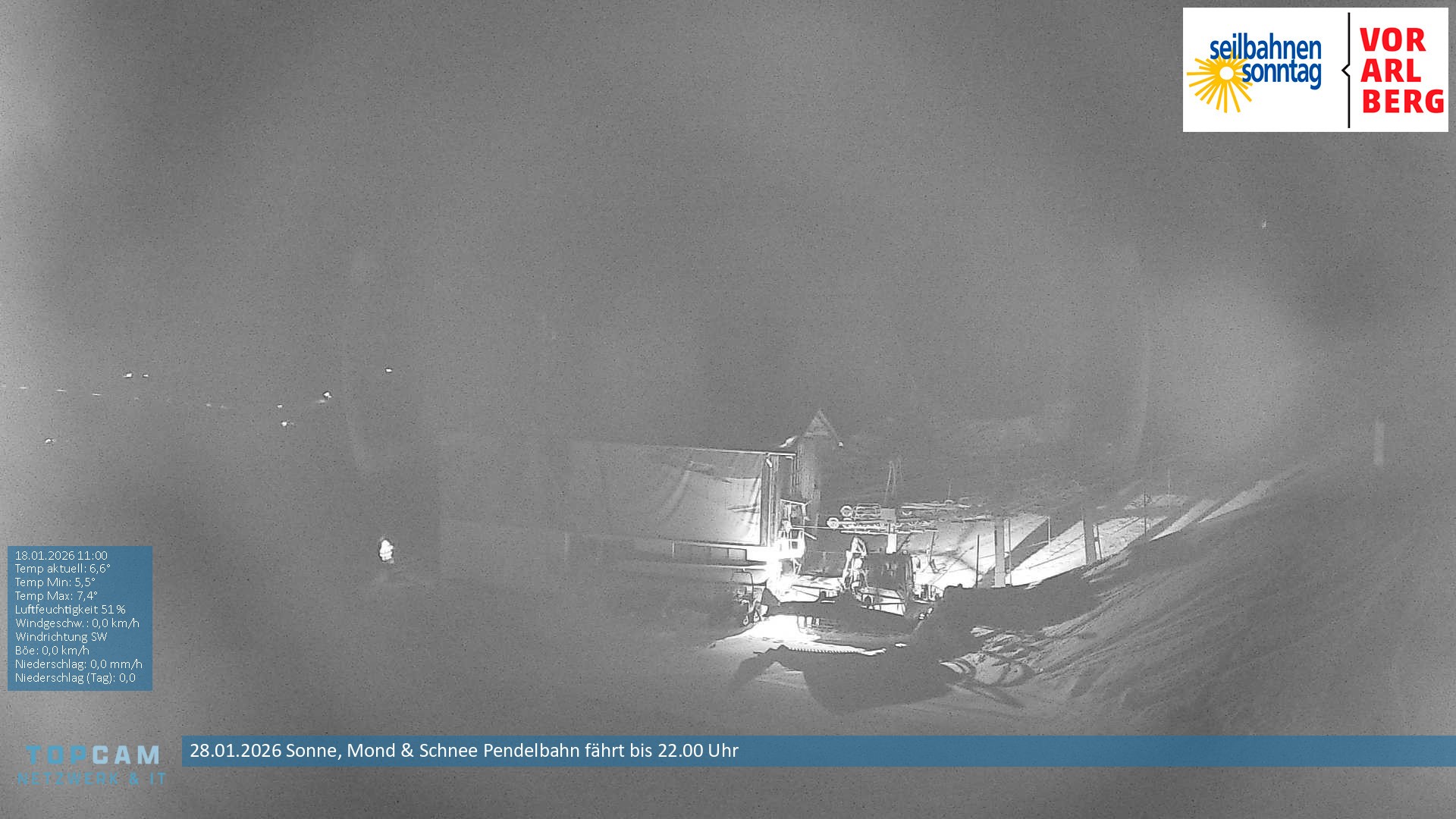 Archiv Foto Webcam Bergstation Pendelbahn in Sonntag