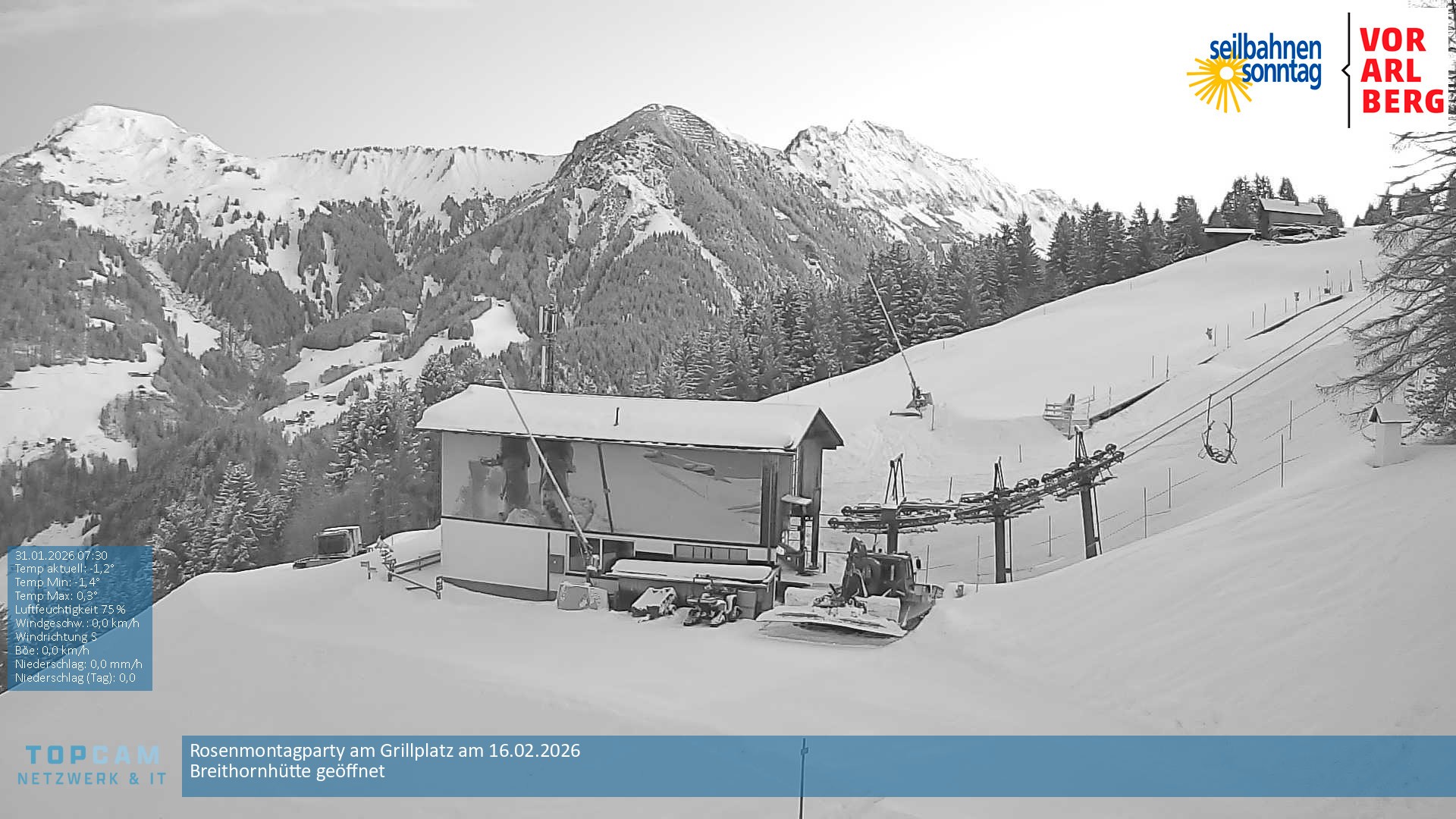 Archiv Foto Webcam Bergstation Pendelbahn in Sonntag