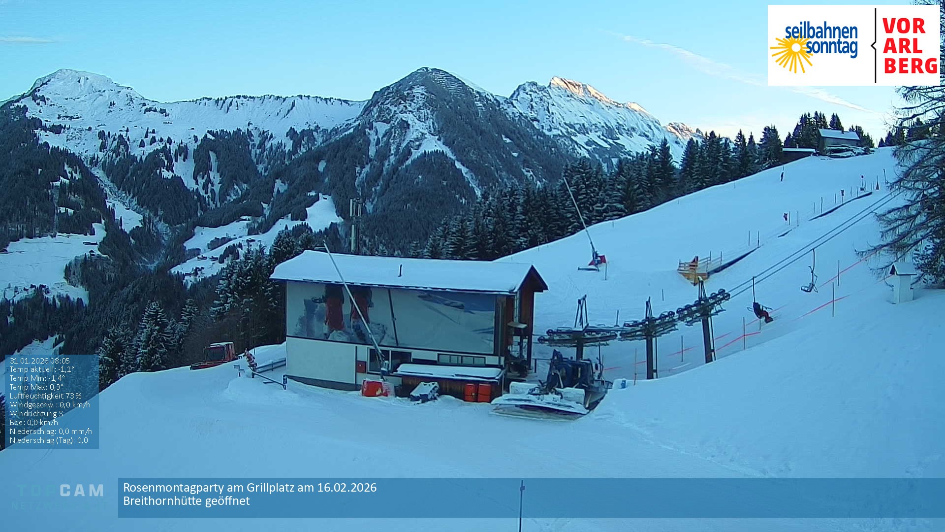 Archiv Foto Webcam Bergstation Pendelbahn in Sonntag
