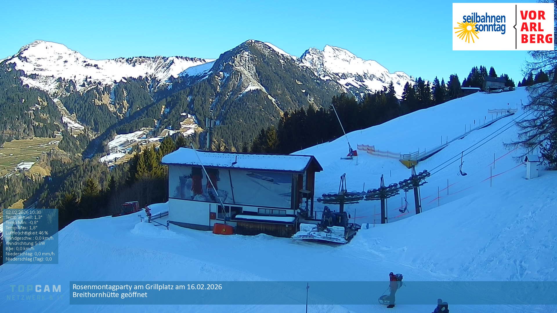 Archiv Foto Webcam Bergstation Pendelbahn in Sonntag