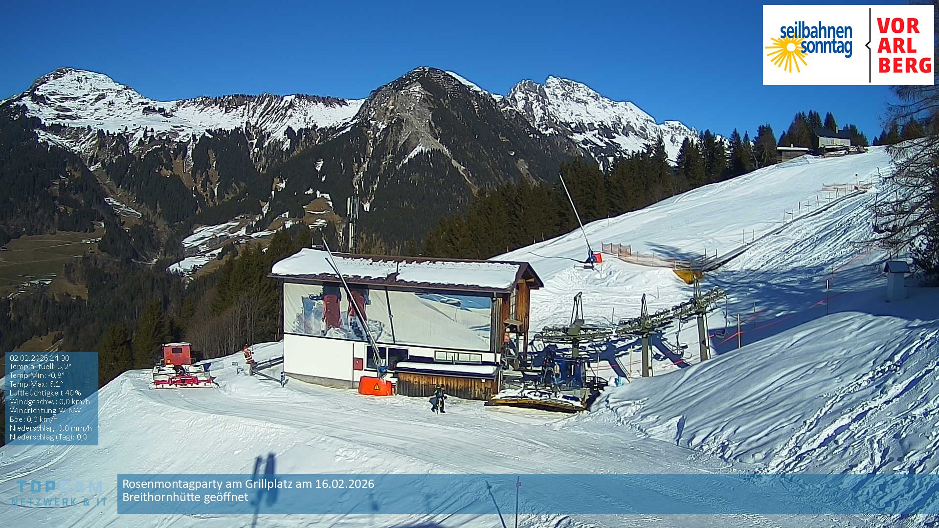 Archiv Foto Webcam Bergstation Pendelbahn in Sonntag