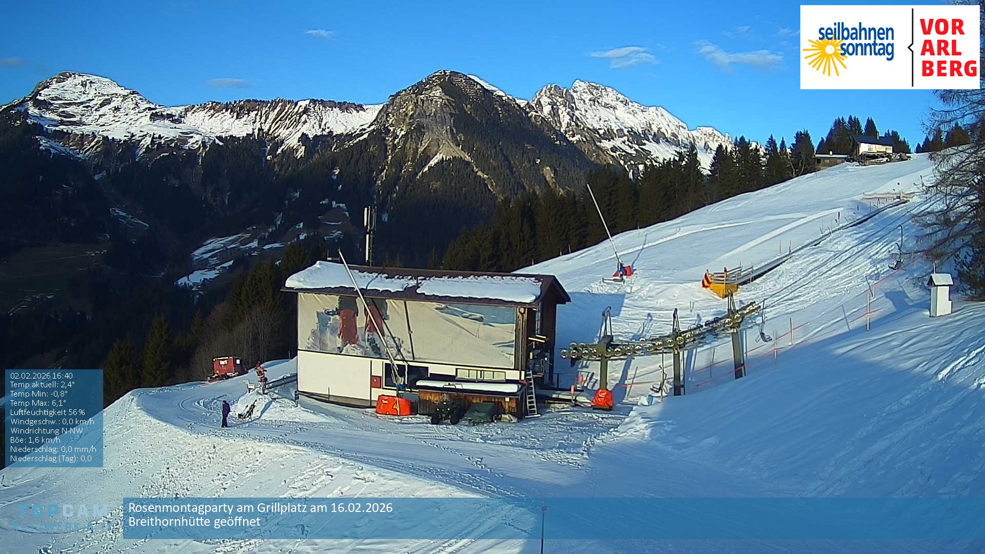 Archiv Foto Webcam Bergstation Pendelbahn in Sonntag