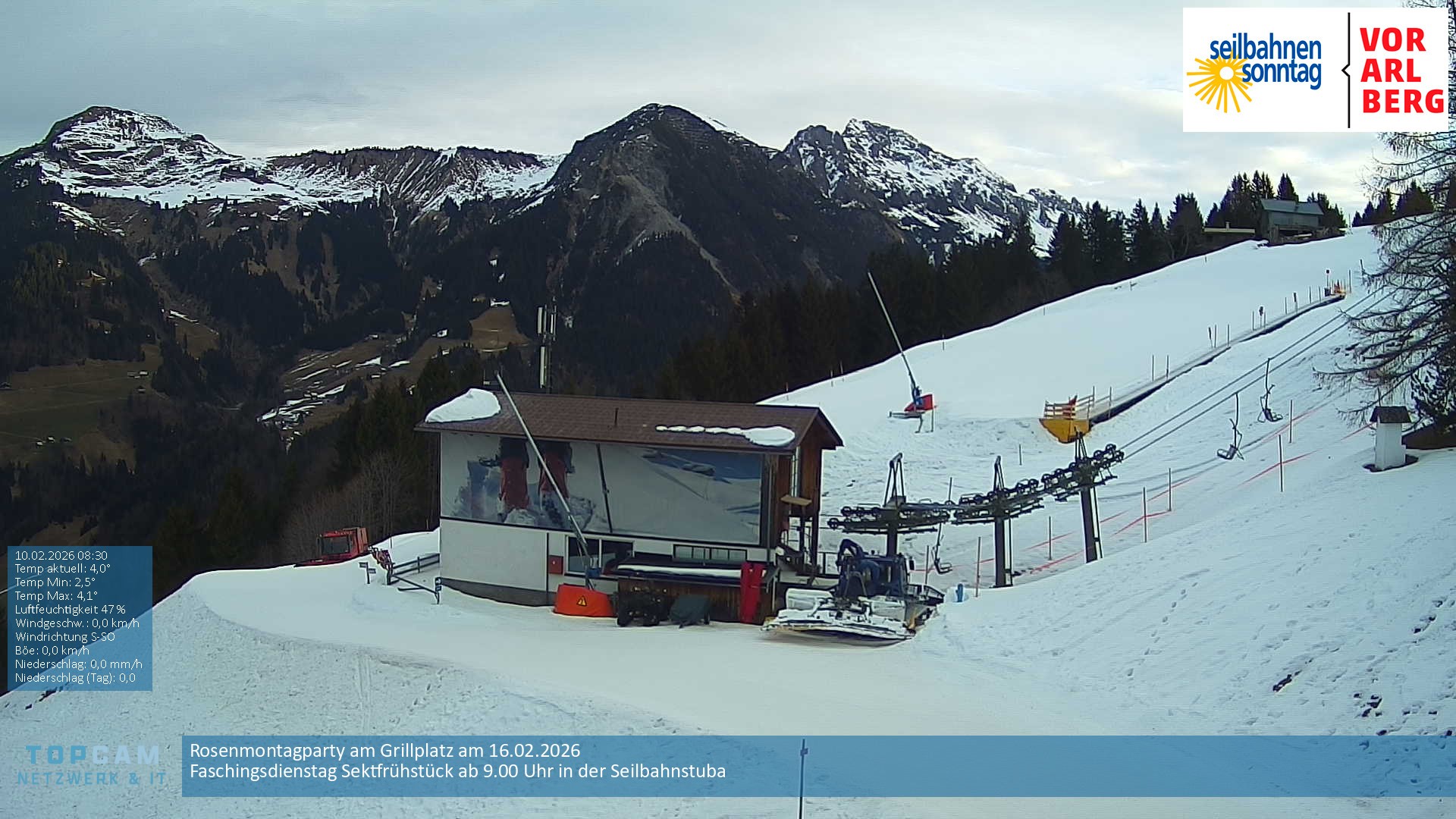 Archiv Foto Webcam Bergstation Pendelbahn in Sonntag