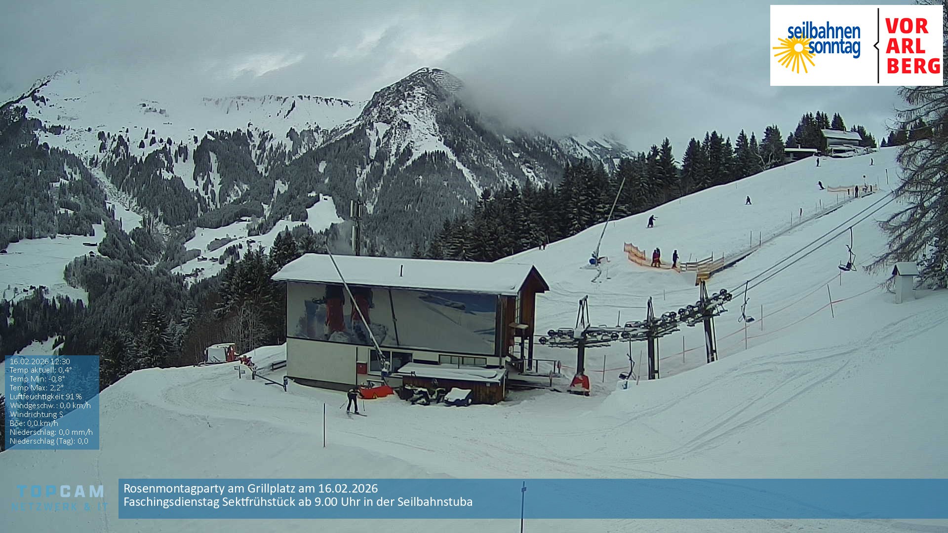 Archiv Foto Webcam Bergstation Pendelbahn in Sonntag