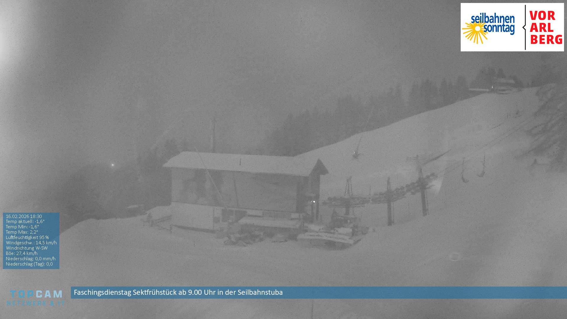 Archiv Foto Webcam Bergstation Pendelbahn in Sonntag