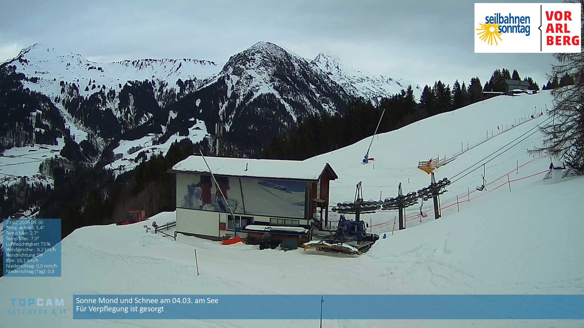 Archiv Foto Webcam Bergstation Pendelbahn in Sonntag