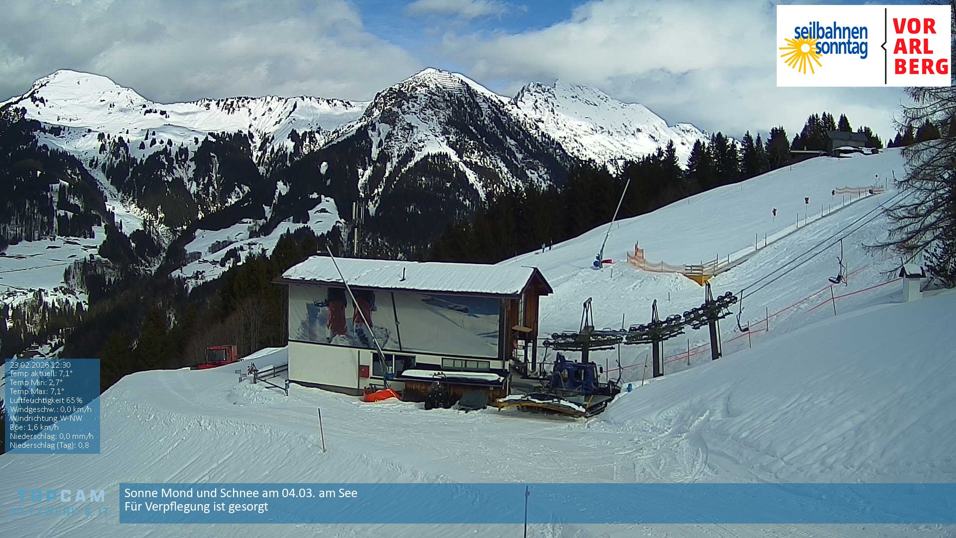 Archiv Foto Webcam Bergstation Pendelbahn in Sonntag