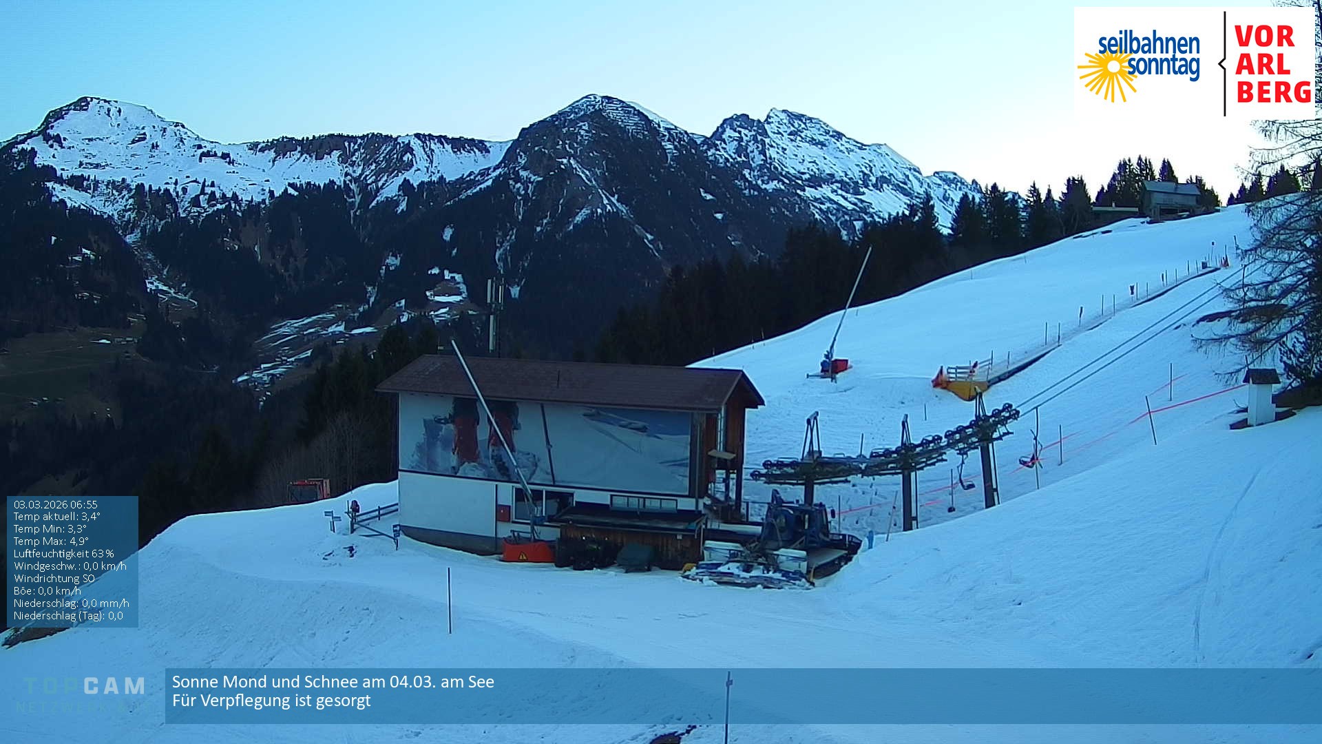Archiv Foto Webcam Bergstation Pendelbahn in Sonntag