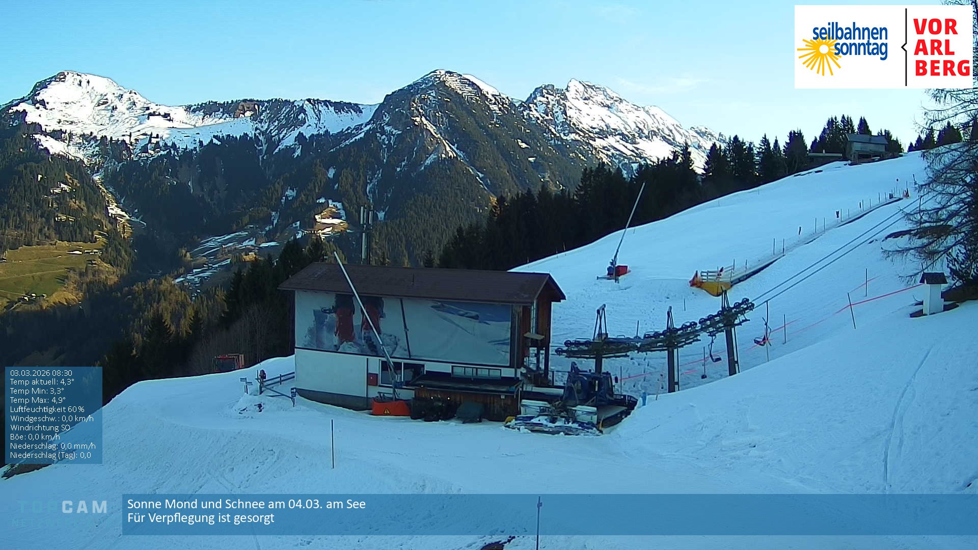 Archiv Foto Webcam Bergstation Pendelbahn in Sonntag