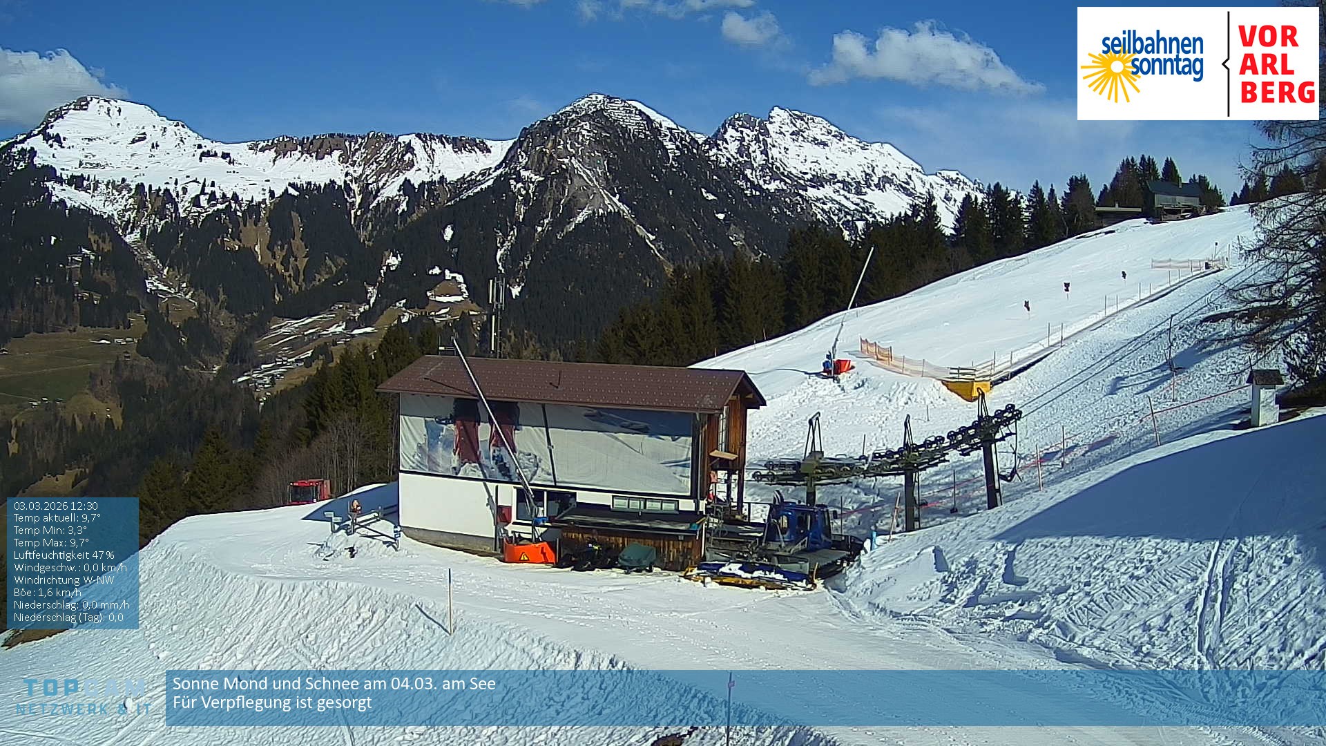 Archiv Foto Webcam Bergstation Pendelbahn in Sonntag