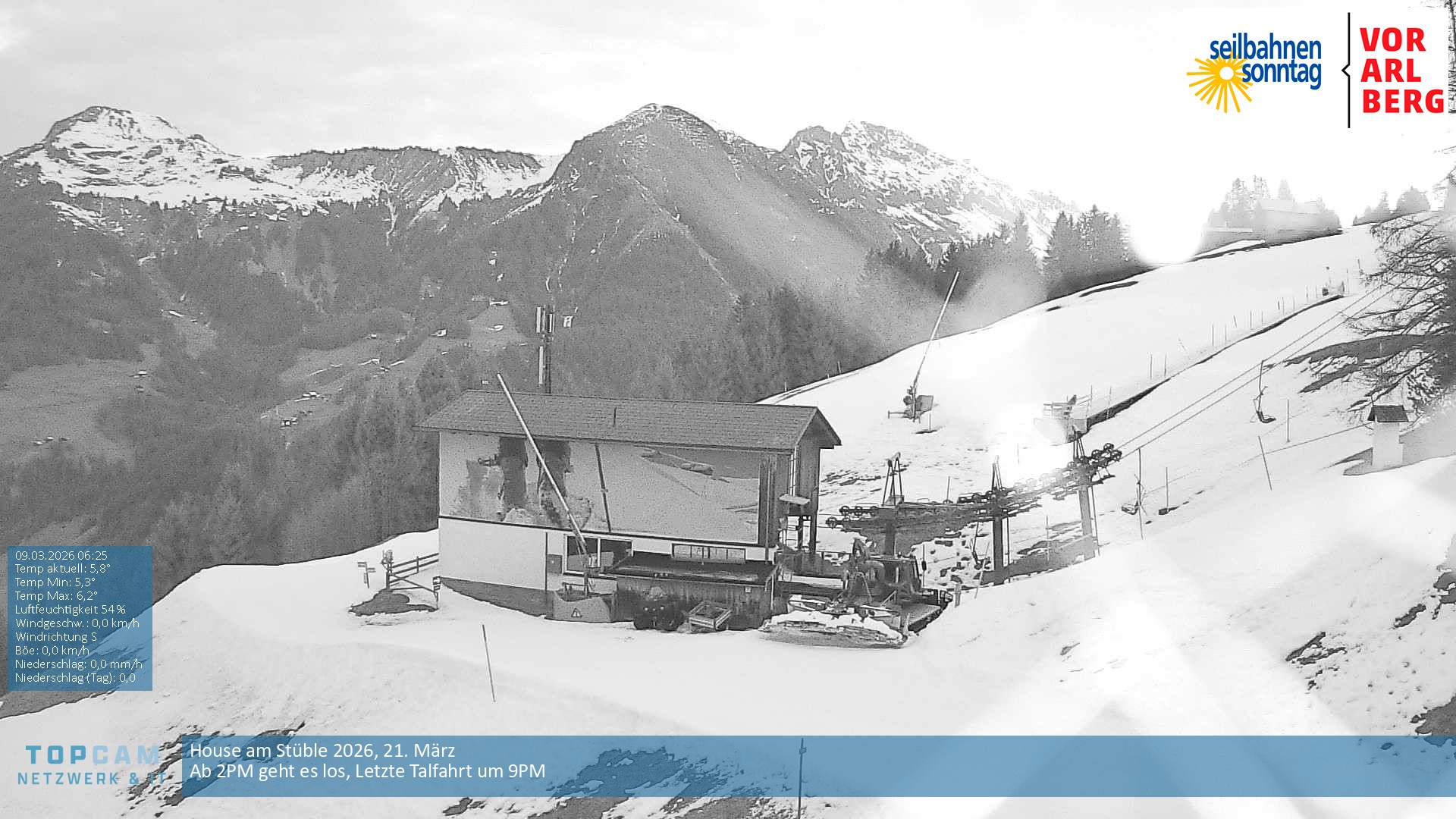 Archiv Foto Webcam Bergstation Pendelbahn in Sonntag