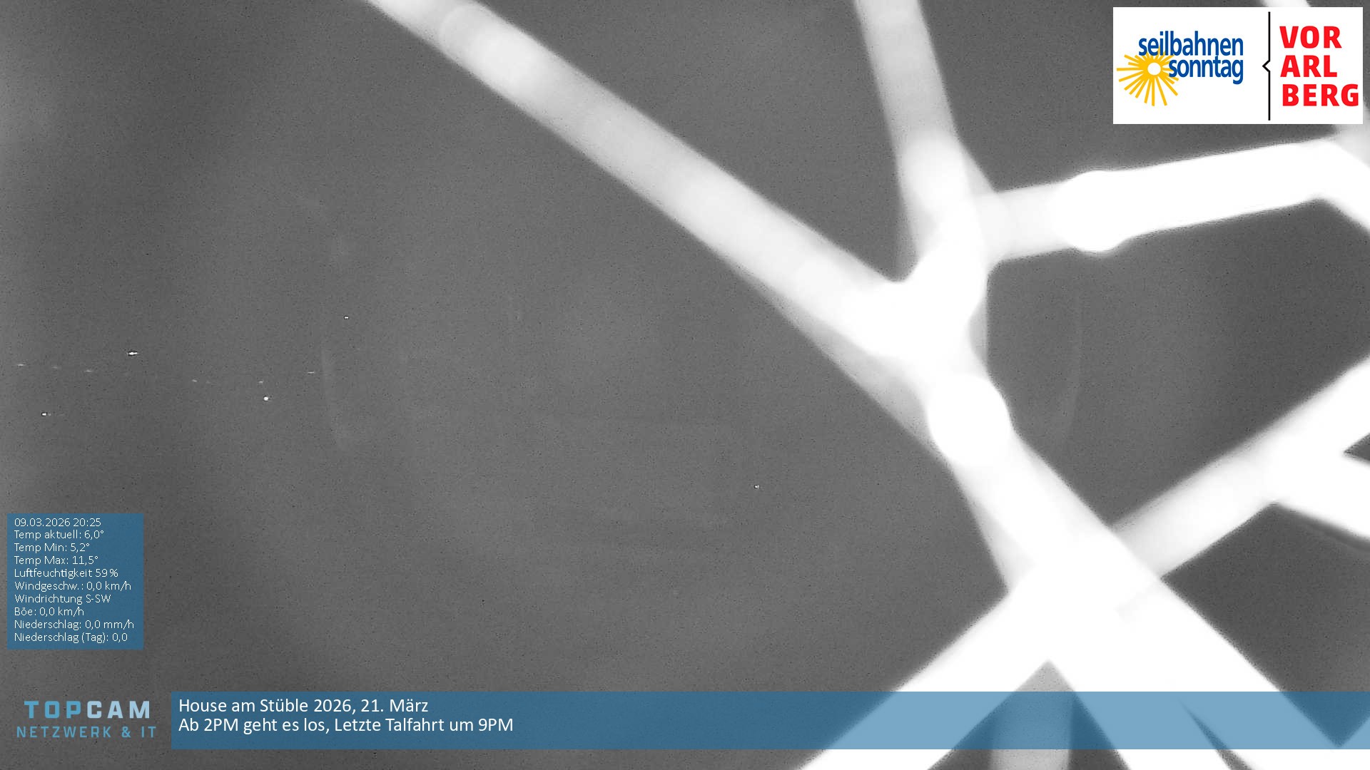 Archiv Foto Webcam Bergstation Pendelbahn in Sonntag