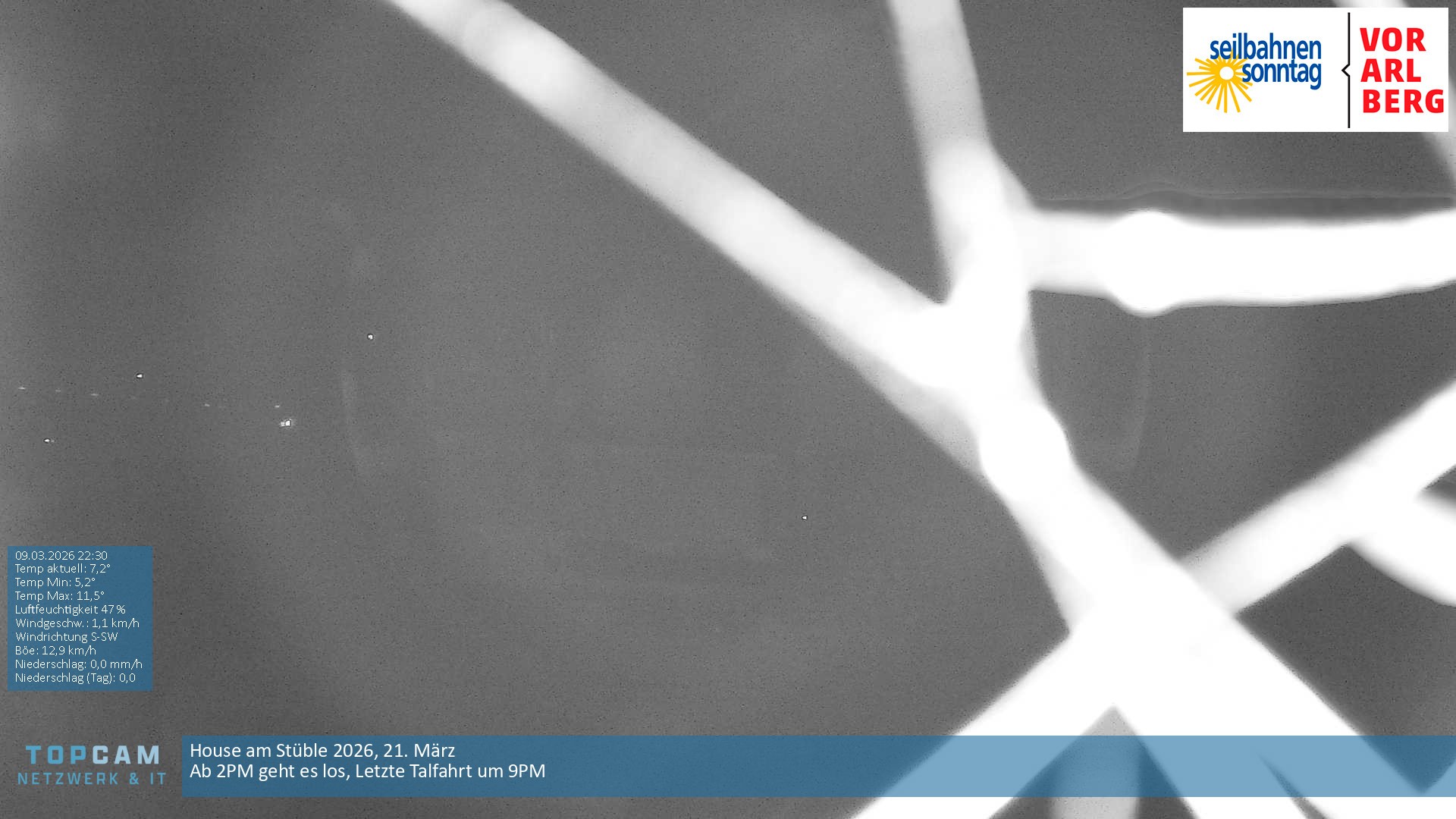 Archiv Foto Webcam Bergstation Pendelbahn in Sonntag