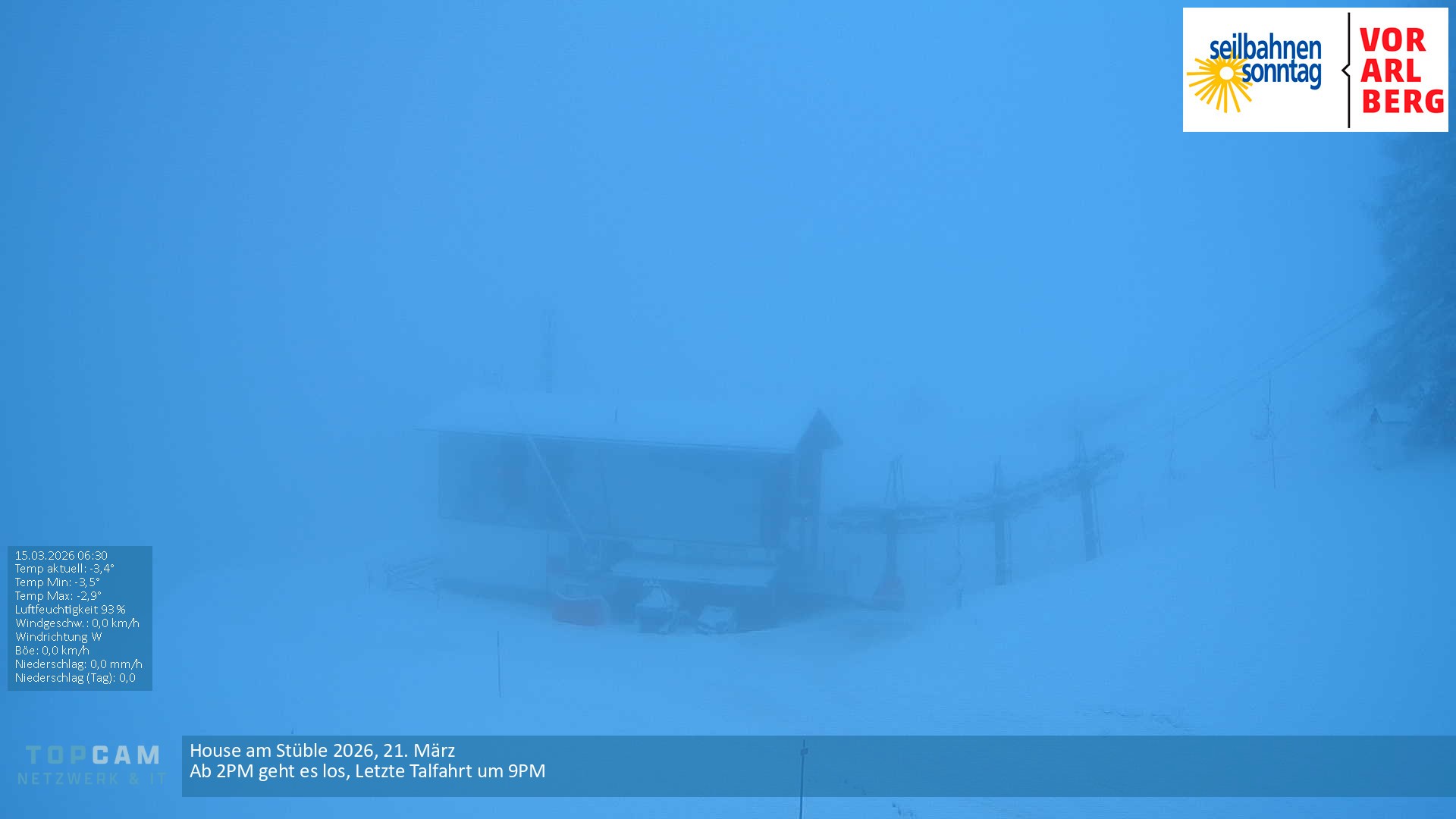 Archiv Foto Webcam Bergstation Pendelbahn in Sonntag