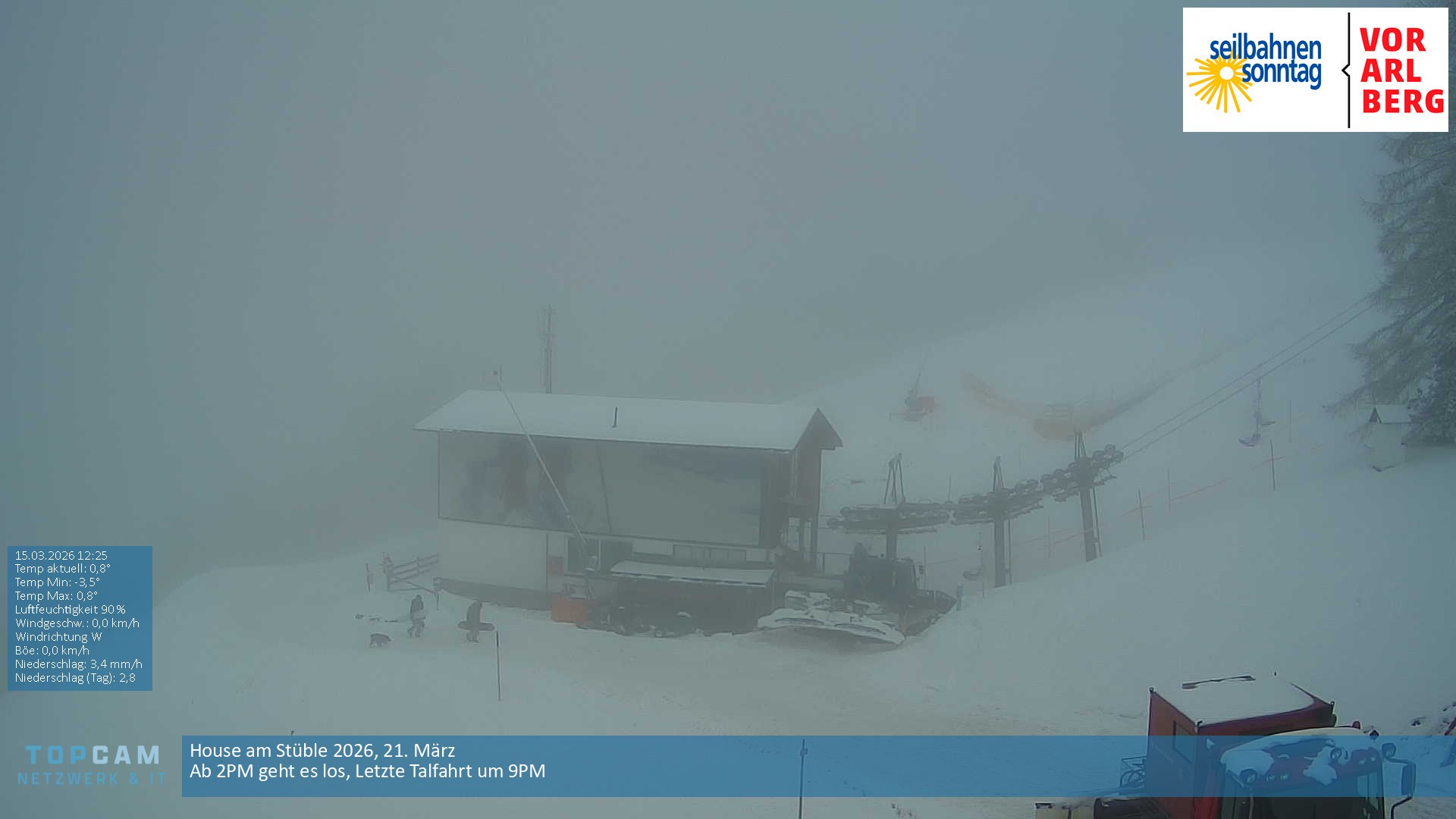 Archiv Foto Webcam Bergstation Pendelbahn in Sonntag