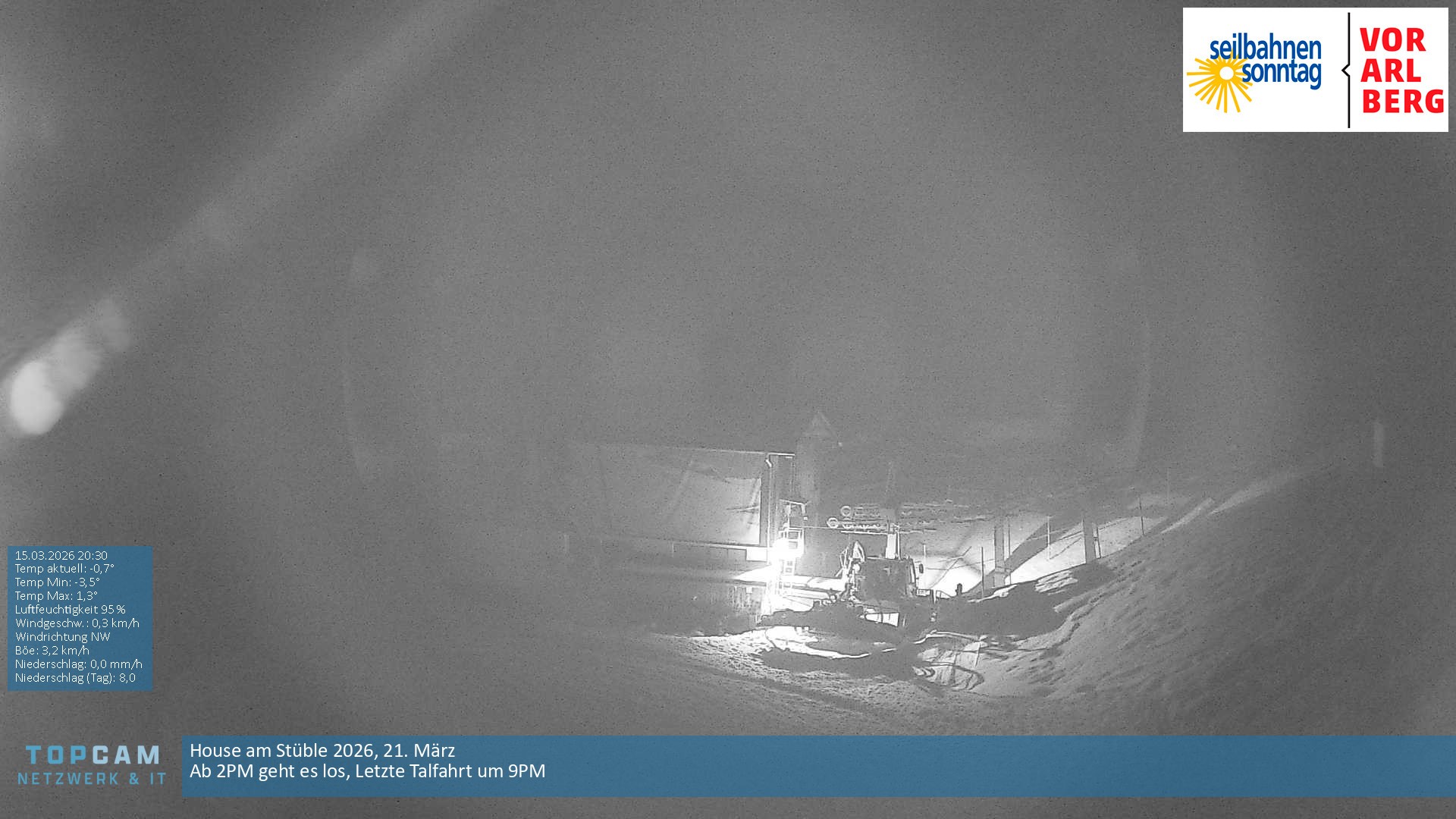 Archiv Foto Webcam Bergstation Pendelbahn in Sonntag