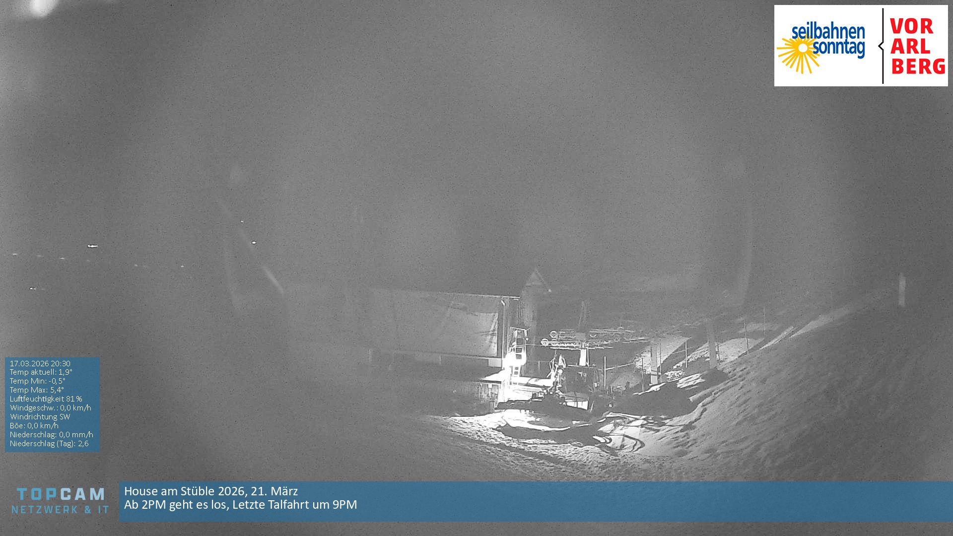 Archiv Foto Webcam Bergstation Pendelbahn in Sonntag