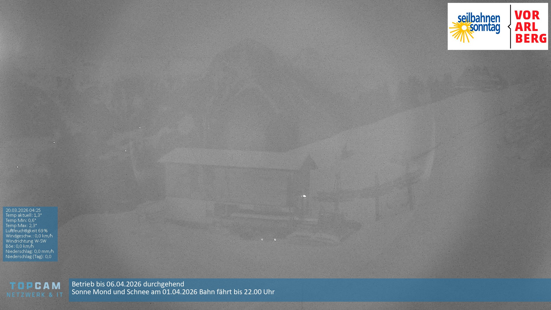 Archiv Foto Webcam Bergstation Pendelbahn in Sonntag