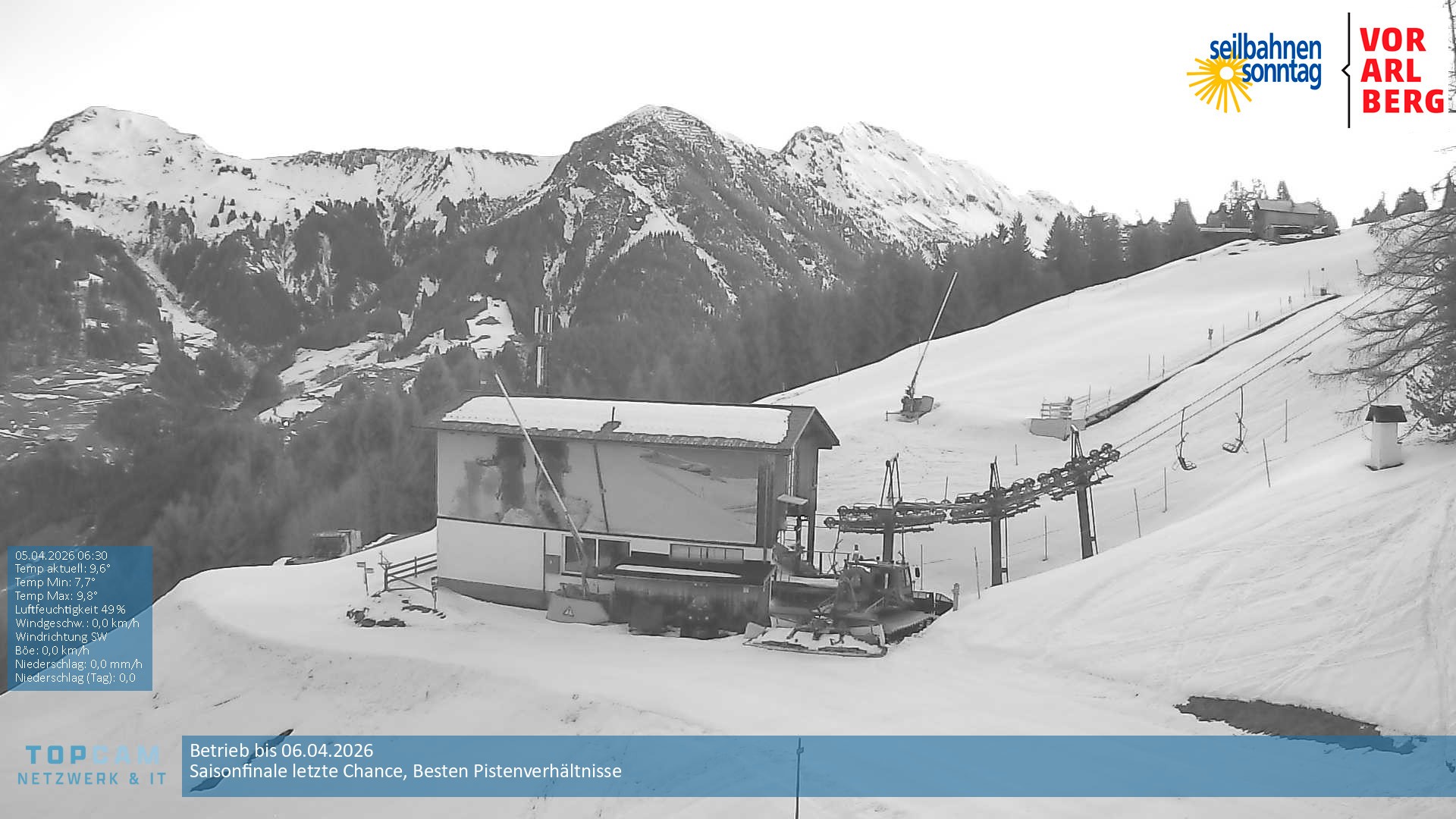 Archiv Foto Webcam Bergstation Pendelbahn in Sonntag