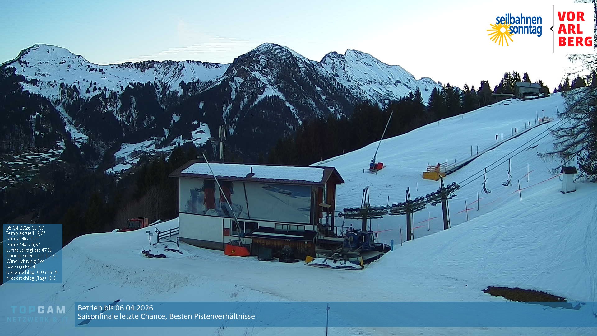 Archiv Foto Webcam Bergstation Pendelbahn in Sonntag