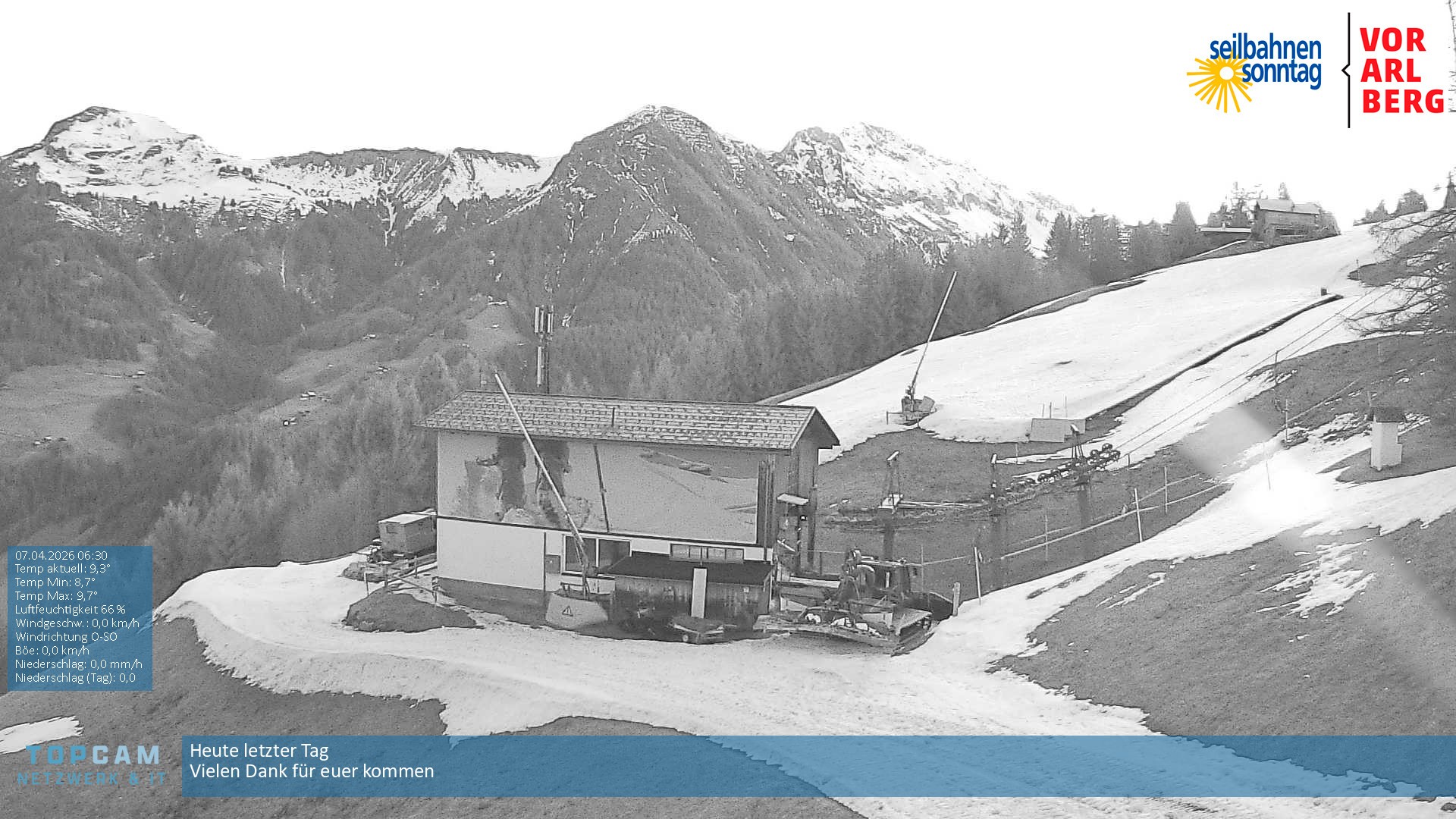 Archiv Foto Webcam Bergstation Pendelbahn in Sonntag