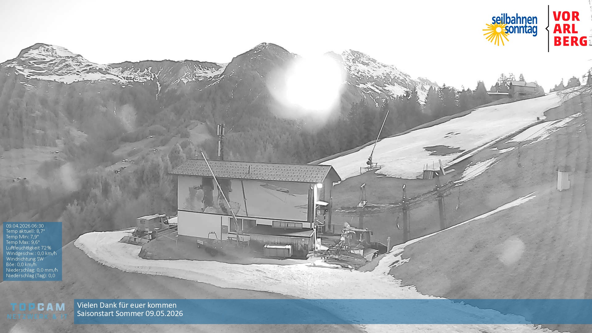 Archiv Foto Webcam Bergstation Pendelbahn in Sonntag