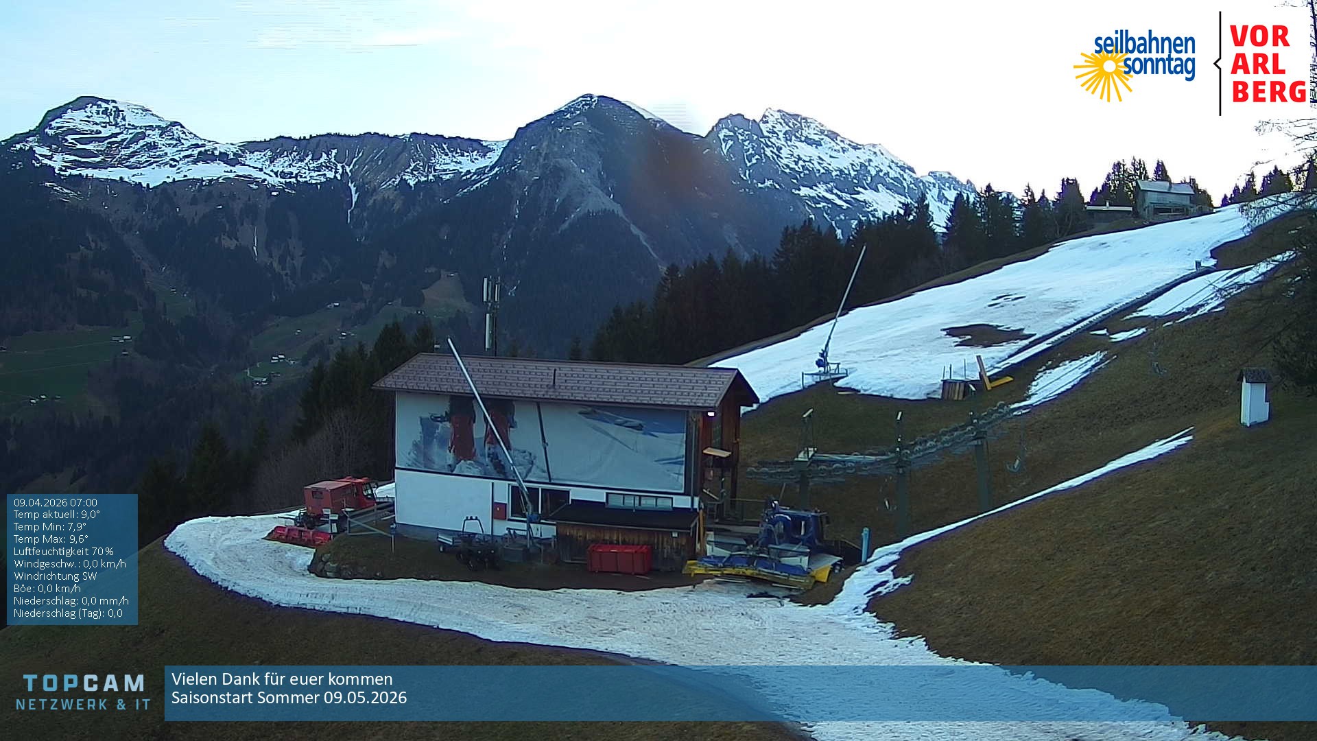 Archiv Foto Webcam Bergstation Pendelbahn in Sonntag