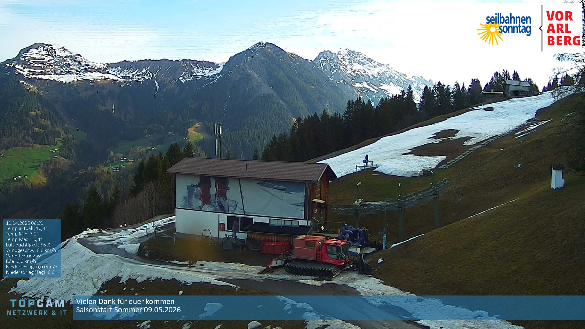 Archiv Foto Webcam Bergstation Pendelbahn in Sonntag