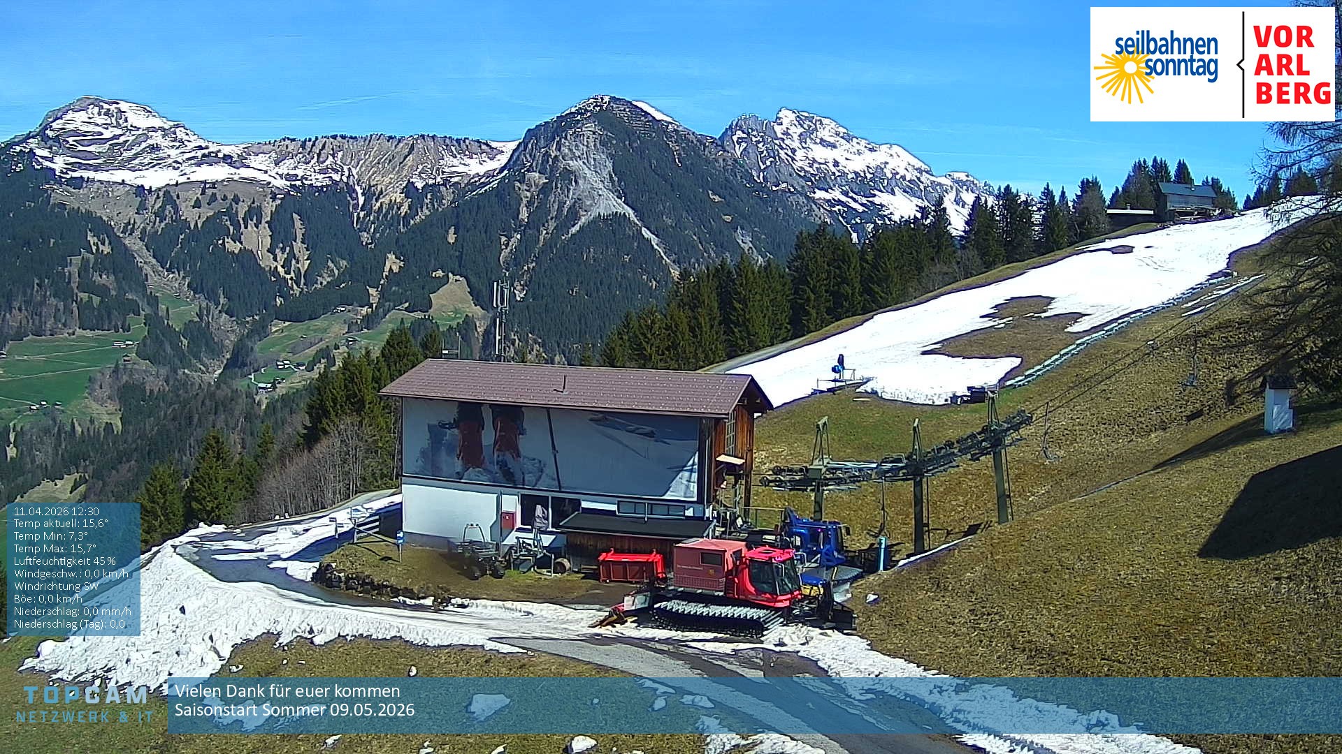 Archiv Foto Webcam Bergstation Pendelbahn in Sonntag