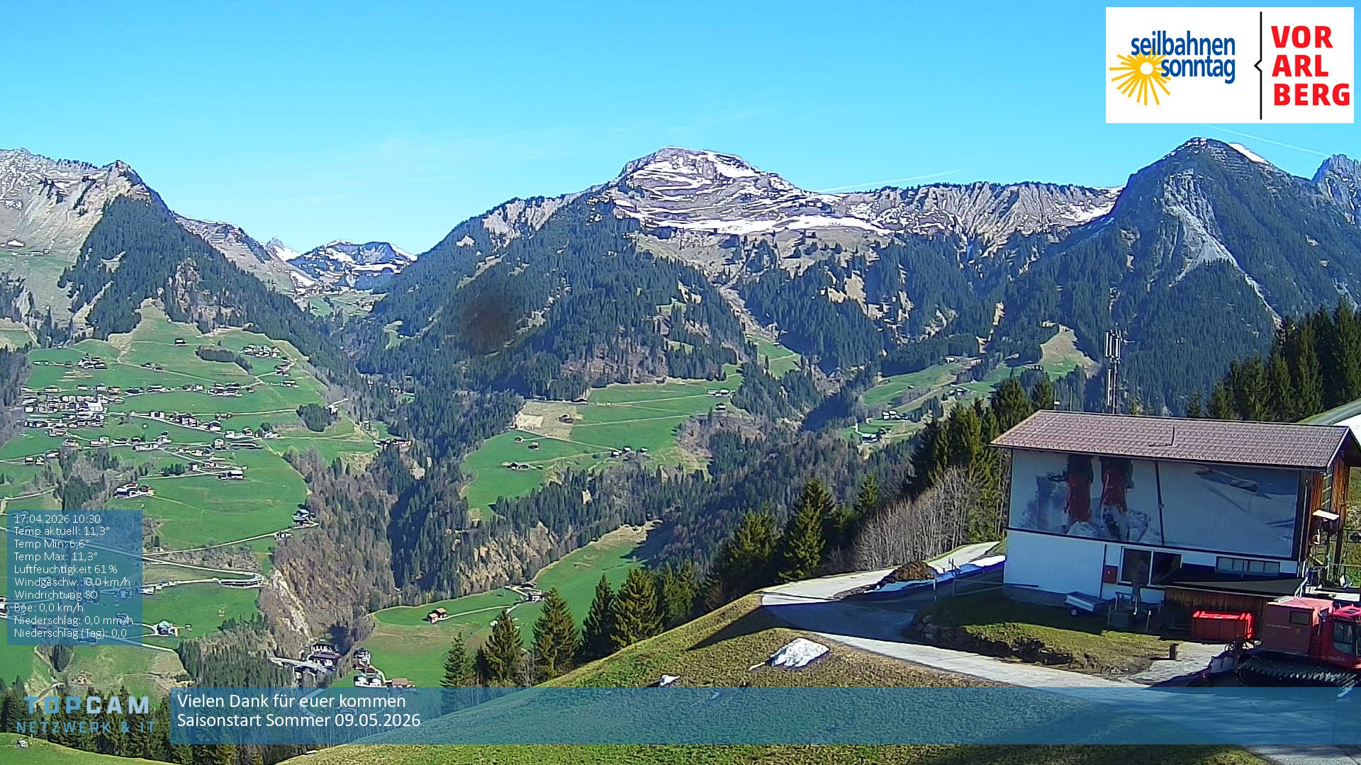 Archiv Foto Webcam Bergstation Pendelbahn in Sonntag