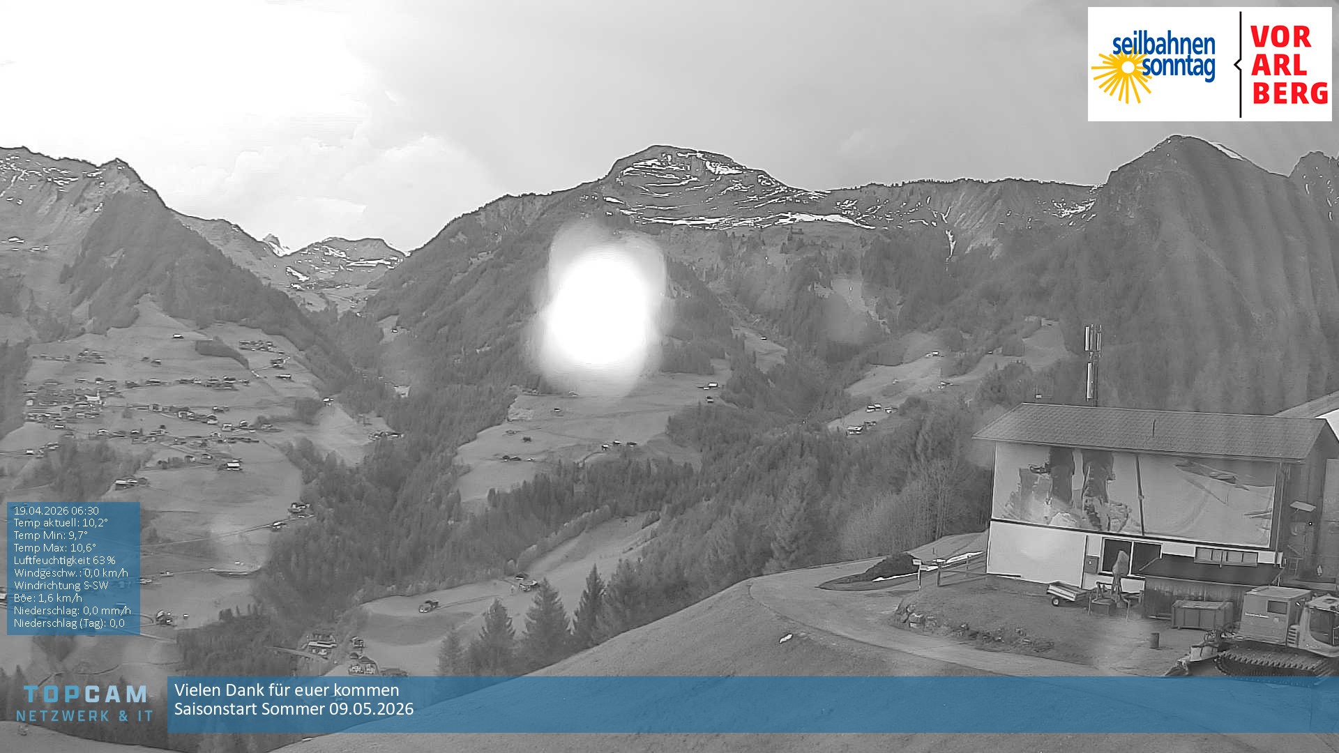 Archiv Foto Webcam Bergstation Pendelbahn in Sonntag