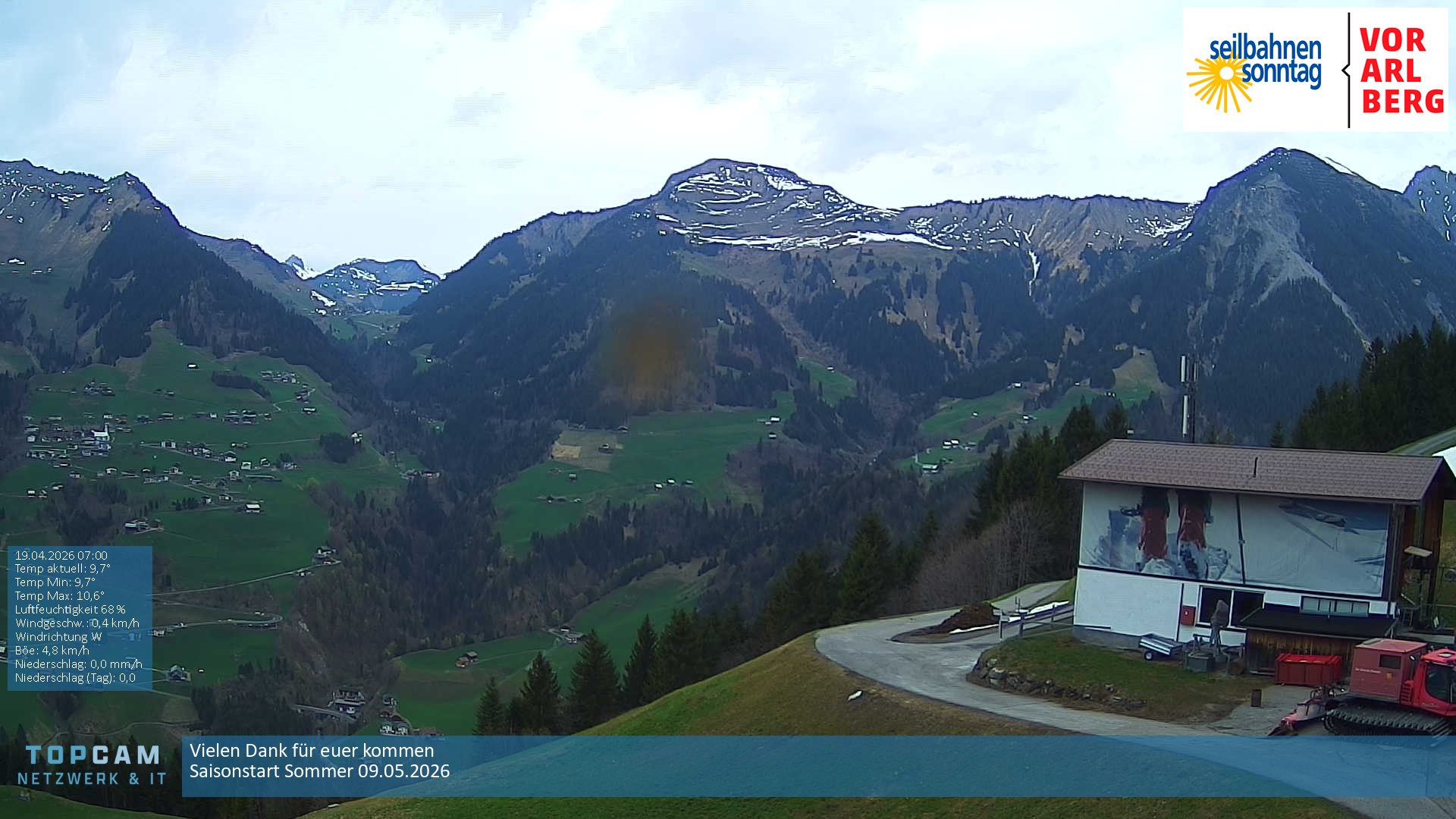 Archiv Foto Webcam Bergstation Pendelbahn in Sonntag