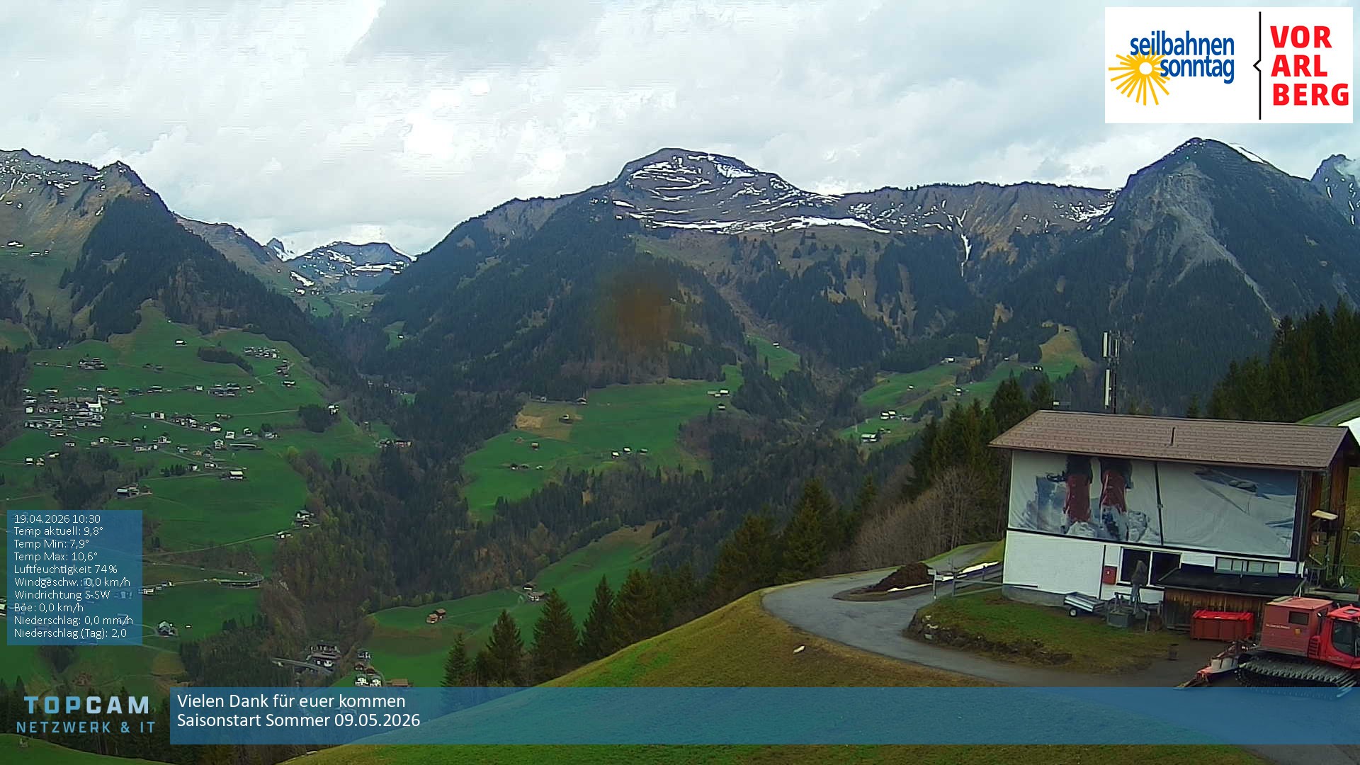 Archiv Foto Webcam Bergstation Pendelbahn in Sonntag